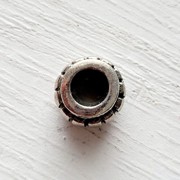 Sterling Silver Large Hole Spacer Stopper Bead Signed Thai .89g Tested 925 - Picture 3 of 3